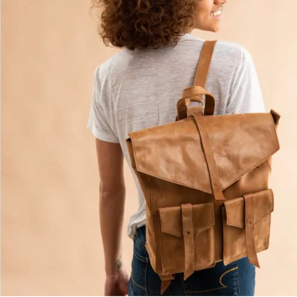 Raven + Lily leather backpack from Magnolia made in Ethiopia